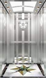 Elegantais spoguļa kodinātais pasažieru lifts