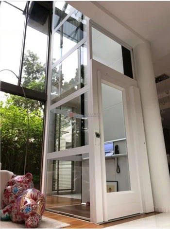 Platformas pacēlājs ar plexiglass slēgtu kabīni